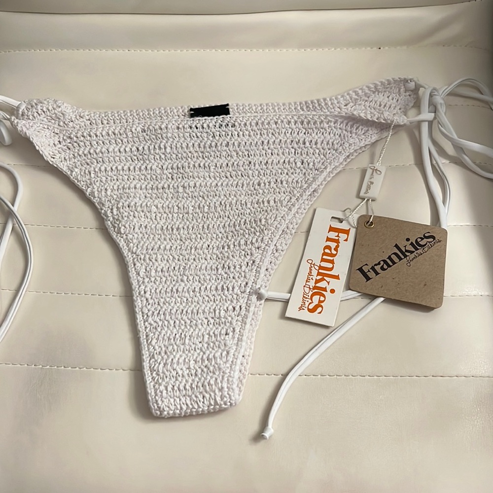 Frankie’s White Crochet Bikini Bottom